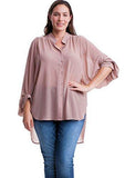 Nyteez Women's Plus Size 3/4 Sleeve Chiffon Tunic Top Symphony