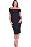 Nyteez Women's Plus Size Dress Off Shoulder Bodycon Symphony