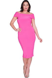 Plus size sexy dress pink