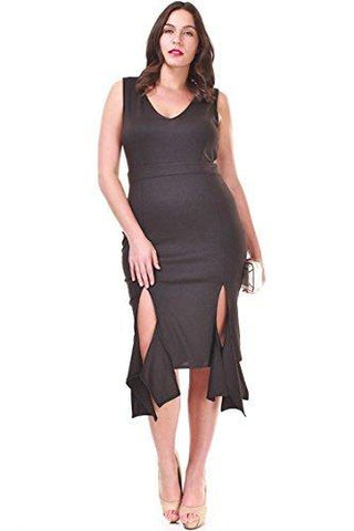 Nyteez Women's Plus Size Sleeveless Party Salsa Dance Dress Symphony