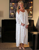 Nyteez Women's Silk Burnout Long Nightgown Nyteez