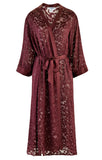 Nyteez Women's Stunning Silk Burnout Long Nightgown and Robe Peignoir Set Nyteez