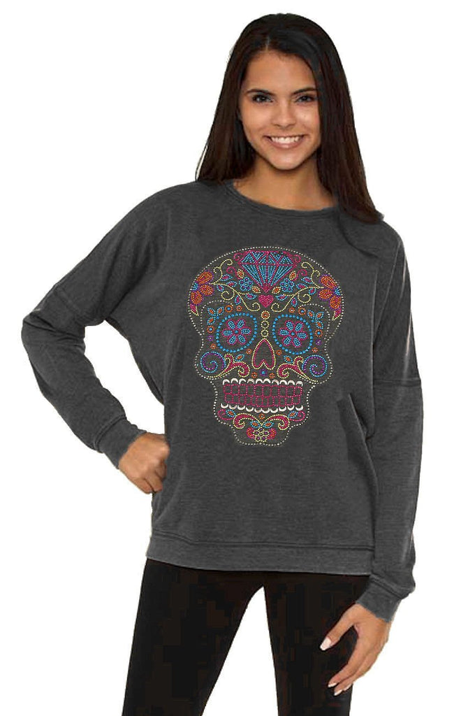 Sugar skull sweatshirt best sale