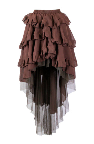 Ophelie High Low Layered Steampunk Gypsy Skirt Burleska