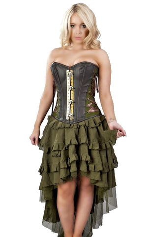 Ophelie High Low Layered Steampunk Gypsy Skirt Burleska