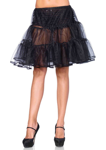 Petticoat Skirt, Knee Length Organza Leg Avenue