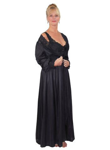 Shadowline New Silhouette High Low Nightgown Peignoir Set Shadowline