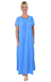 Shadowline Petals Long Nightgown blue