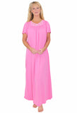 Shadowline Petals Long Nightgown and Robe Peignoir Set Pink