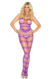 Sheer Strappy Purple Bodystocking Elegant Moments