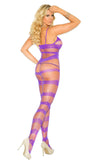 Sheer Strappy Purple Bodystocking lingerie