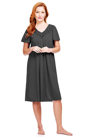 Shadowline Twilight 40 Inch Short Sleeve Nylon Nightgown 36150