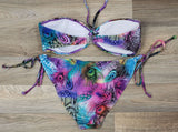 Tropical String Bikini Set with Matching Beach Cover-Up. LaModa