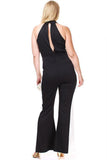 Women's Plus Size Black Sleeveless Jumpsuit Nyteez