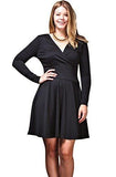 Women's Plus Size Long Sleeve Skater Dress Nyteez