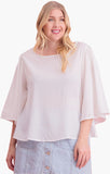 Women's Plus Size Scoop Neck Top with Wide 3/4 Sleeves Symphony