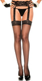 Women's Sheer Crotchless Suspender Pantyhose Collection Music Legs