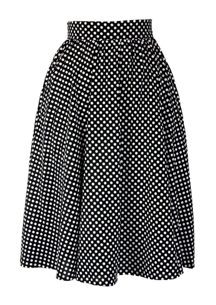 Women s 1950 s Retro Style Polka Dot A line Circle Skirt Nyteez