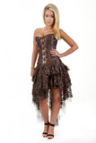 High Low Ruffled Layered Ophelie Skirt Steampunk Gypsy Boho Style