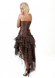 High Low Ruffled Layered Ophelie Skirt Steampunk Gypsy Boho Style