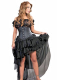 High Low Ruffled Layered Ophelie Skirt Steampunk Gypsy Boho Style