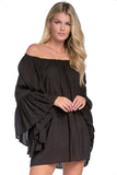 Elan Off Shoulder Dress Black