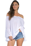 Elan White Off-Shoulder Tunic