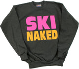 Ski Naked Graphic Crew Neck Pullover Sweatshirt