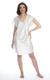 Shadowline Nightgown Sleep Shirt Charming Silky Satin Charmeuse Style 4503