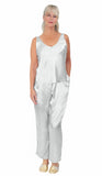 Shadowline Pajamas Silky Satin Sleeveless Lounge Set